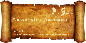 Maszarovics Zsuzsanna névjegykártya